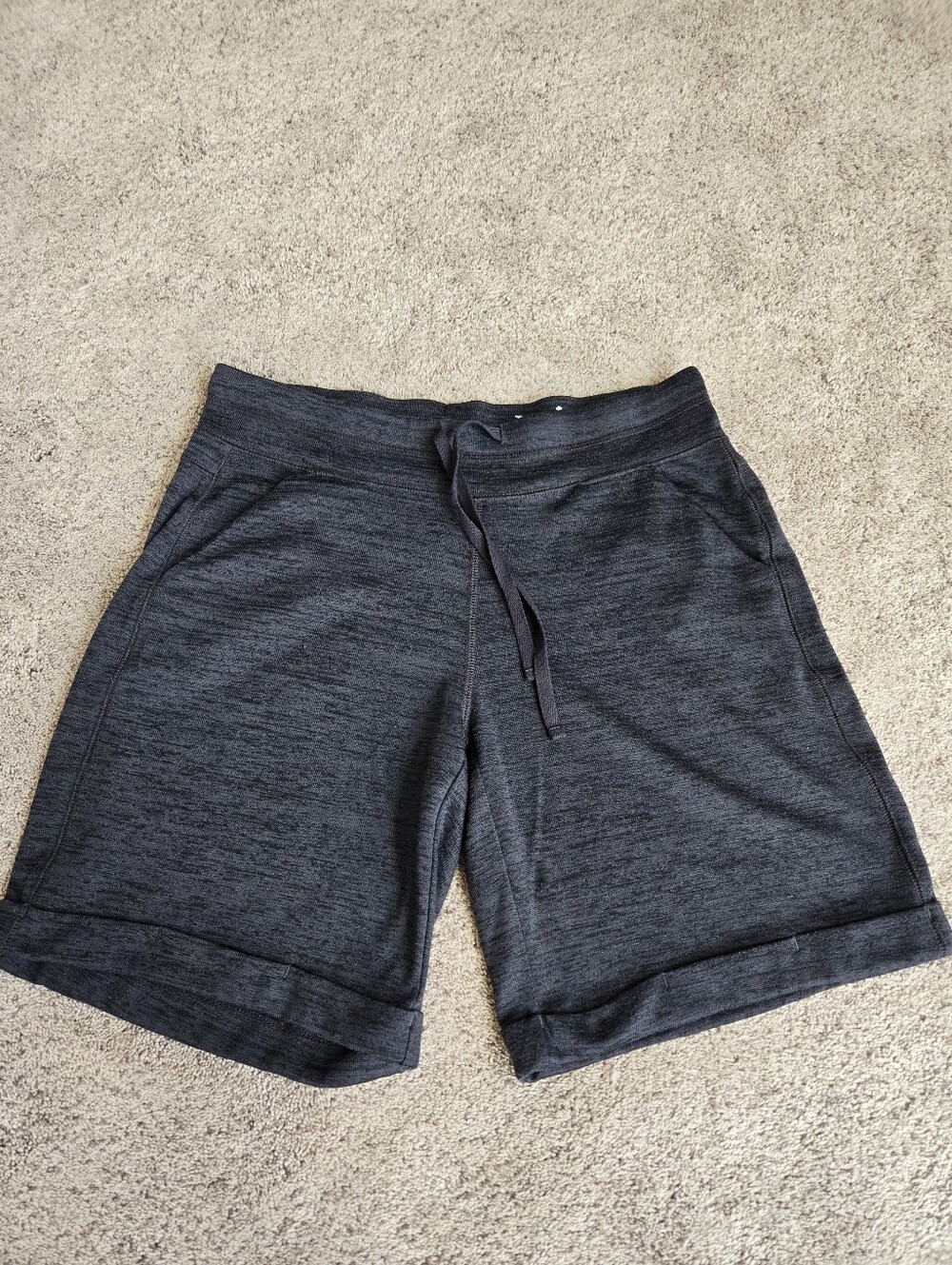 St. John's Bay Women's Active Dark Gray Athletic Drawstring Knit Shorts Small